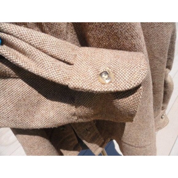 Vintage Men’s Countess Mara 100% Wool Long Sleeve Shirt Herringbone Large - Picture 7 of 10